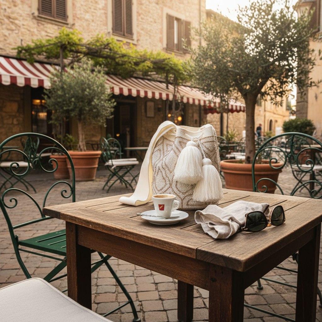 IVORY BEADED BOHO ARTISAN PURSE