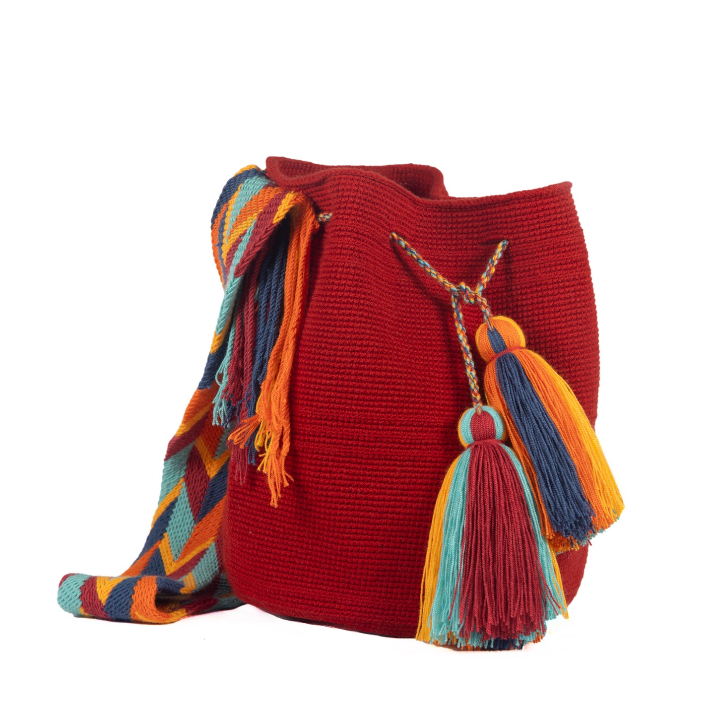 RED MULTICOLOR BOHO PURSE