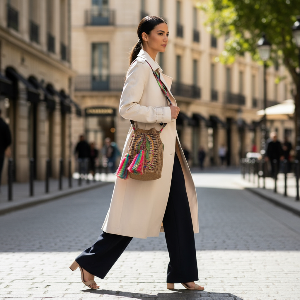 VIRGEN DE GUADALUPE EMBELLISHED BOHO ARTISAN PURSE