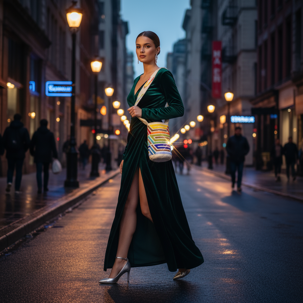 BEADED EMBROIDERY BOHO ARTISAN PURSE