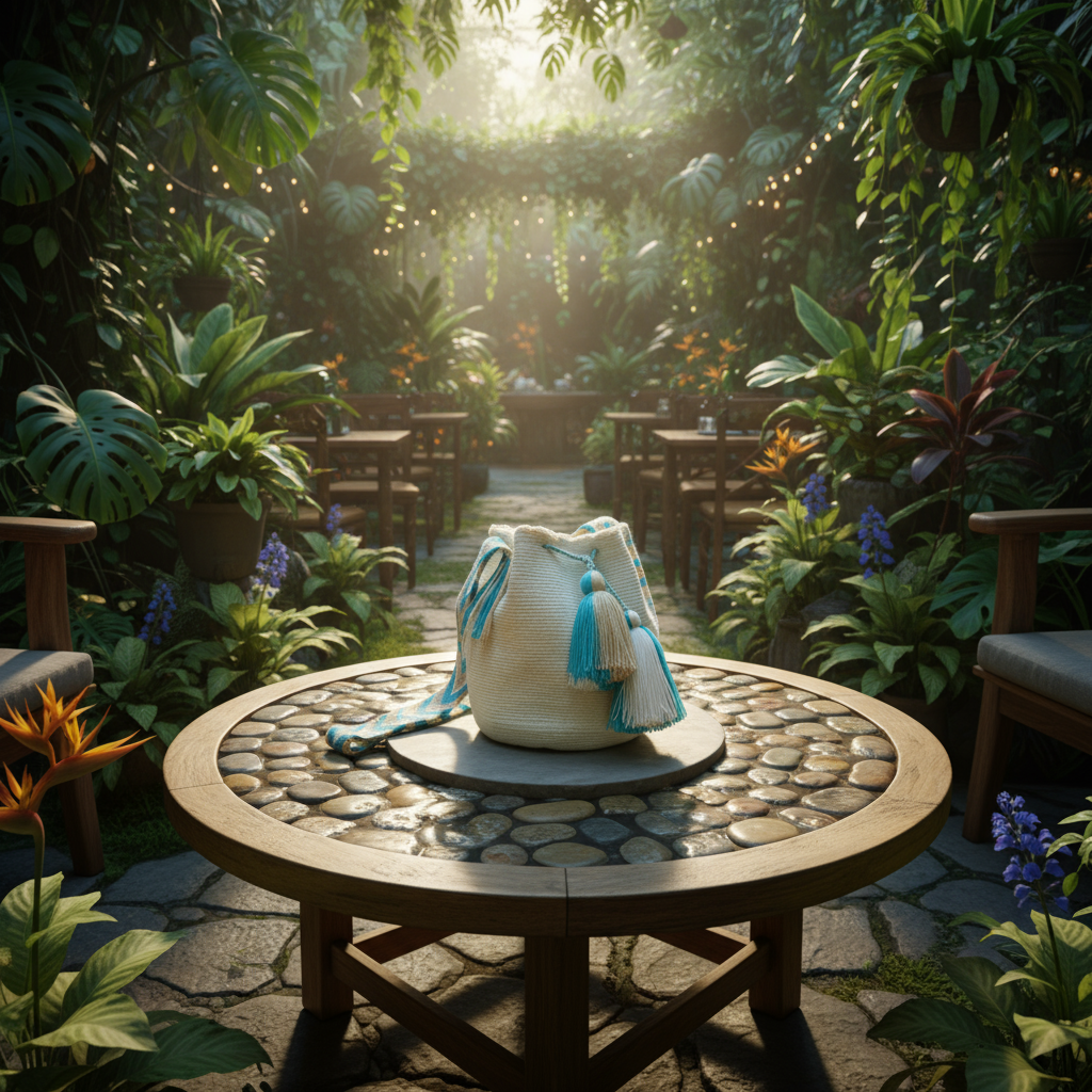 IVORY & TURQUOISE BOHO ARTISAN PURSE