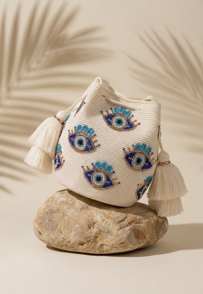 EVIL EYE BEADED BOHO ARTISAN PURSE