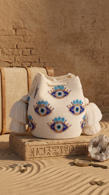 EVIL EYE BEADED BOHO ARTISAN PURSE