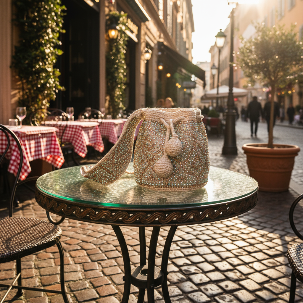 MINI IRIDESCENT PARTY ARTISAN PURSE