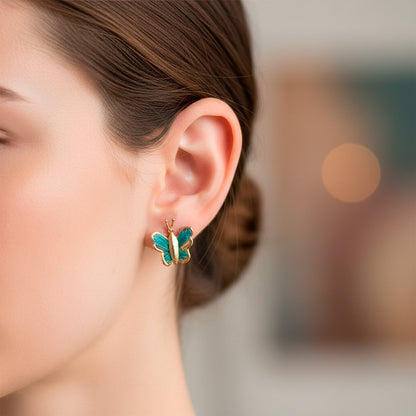 BUTTERFLY STUD EARRINGS