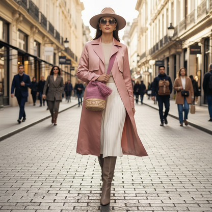 ROSE PINK & NATURAL WOVEN