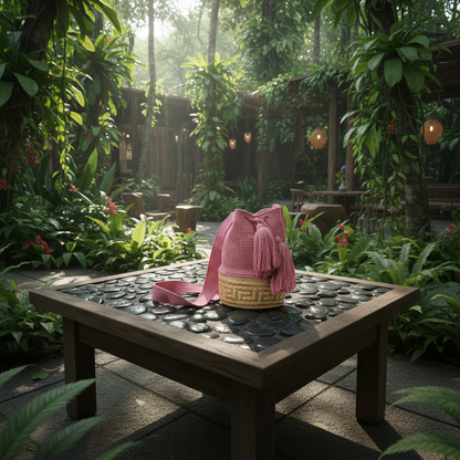 ROSE PINK & NATURAL WOVEN