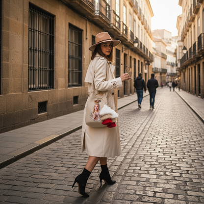 VIRGIN MARY EMBELLISHED BOHO PURSE