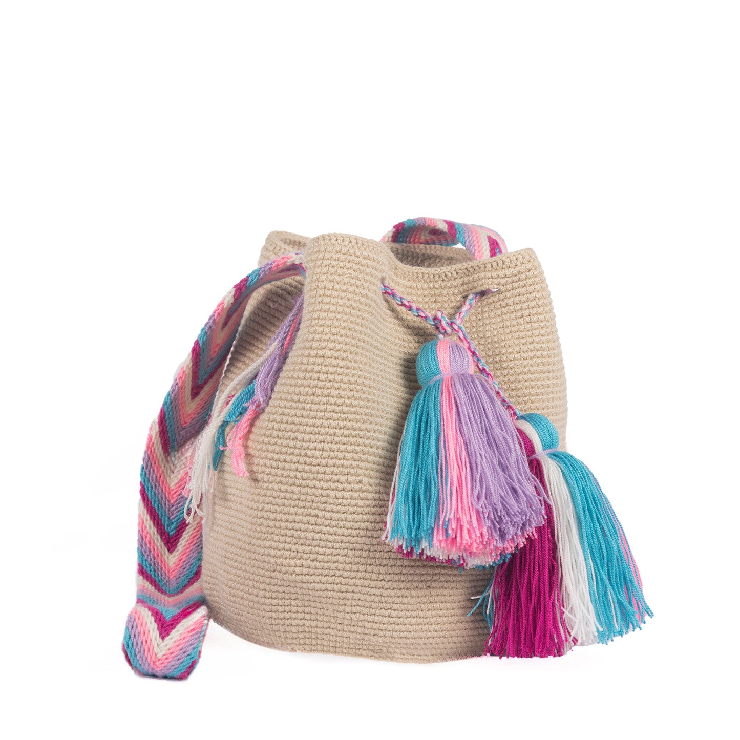 BEIGE & PASTEL BOHO ARTISAN PURSE