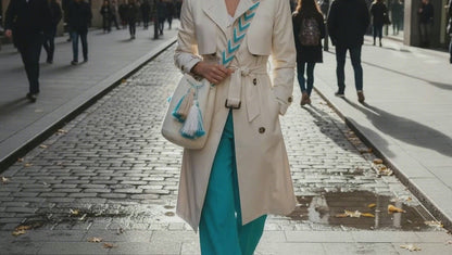 IVORY & TURQUOISE BOHO ARTISAN PURSE