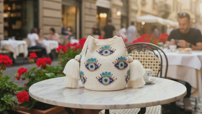 EVIL EYE BEADED BOHO ARTISAN PURSE